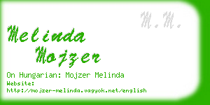 melinda mojzer business card